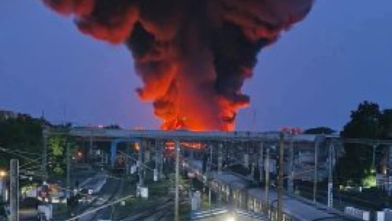 Goods Train Catches Fire After Derailment in Tamil Nadu