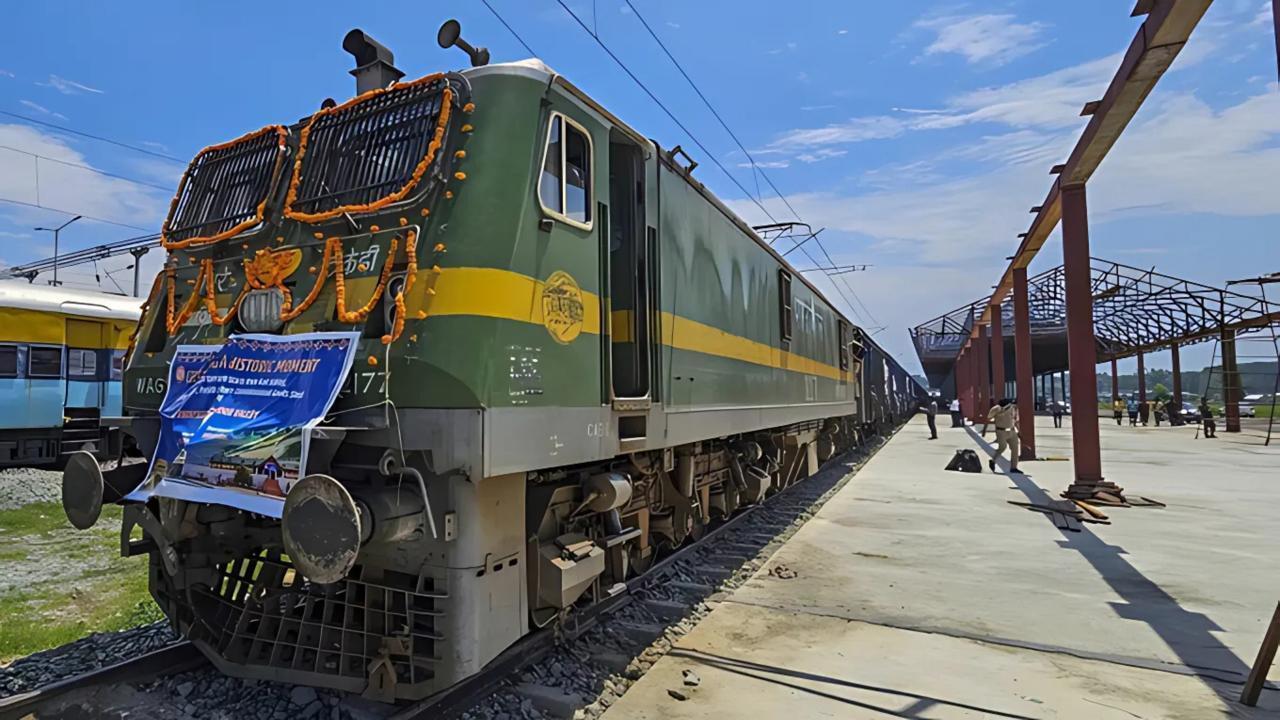 Kashmir Welcomes First Cement Freight Train