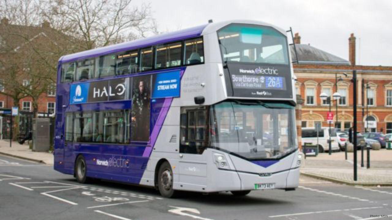 First Bus to Run 24 New Electric Double-Decker Buses in Norfolk
