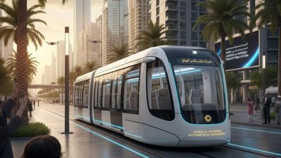 Dubai debuts AI-powered trackless tram system
