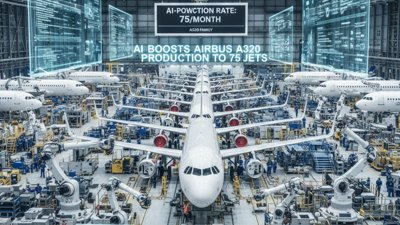 AI Boosts Airbus A320 Production to 75 Jets