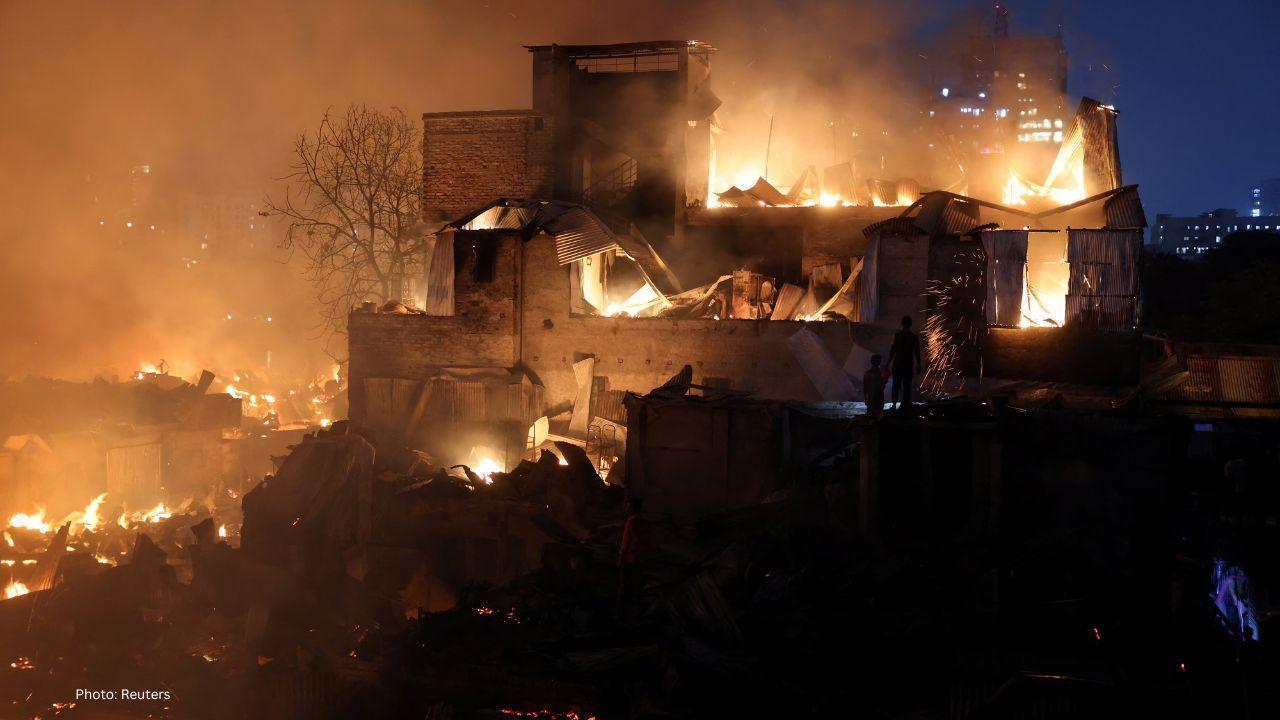 Massive Dhaka Slum Fire Leaves Thousands Homeless and Exposed