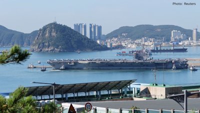 U.S. Navy Ship Arrival in Busan Bo…